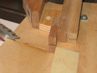 Miter Sled Setup for Second Miter Cut
