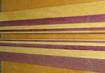Sticks glued up ready for stacking and cutting